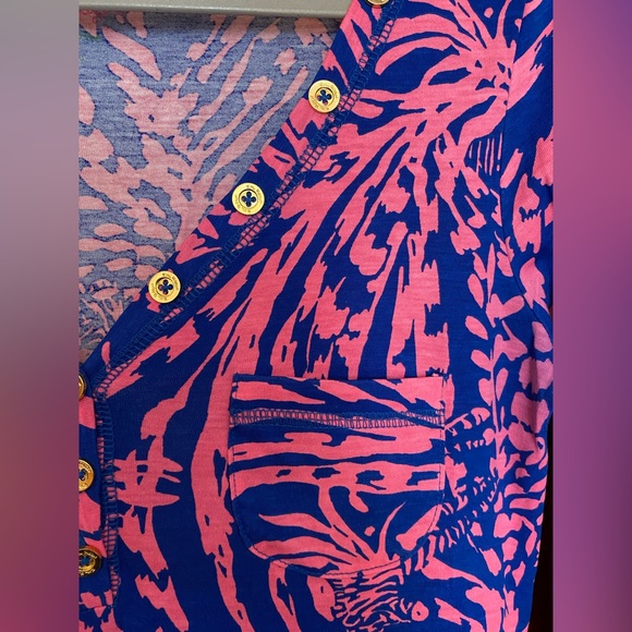 Lilly Pulitzer Palmetto Dress in Sapphire Blue Rolling in the Grass print - Picture 8 of 9